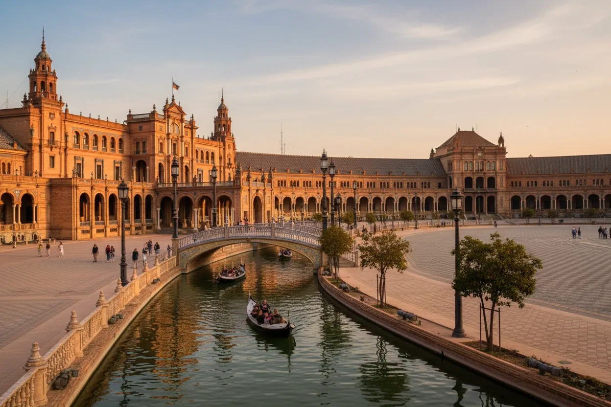 Seville Plaza de Espana ornate architecture